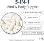 M3+ | Magnesium Supplement with Citrate, Glycinate, Malate + L-Theanine & Vitamin B6 | Sleep, Relaxation & Focus Support | 90 Capsules