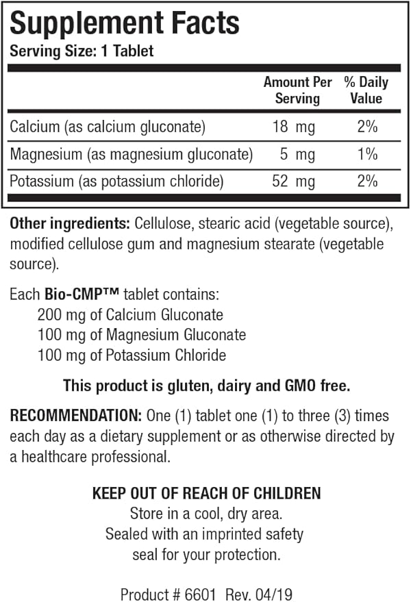 Bio CMP from Biotics Research Calcium, Magnesium and Potassium Supplement, Supplies Electrolytes that Provides Optimal Muscle Comfort Cramps and Fatigue, Supports Healthy Metabolism 250 Tablets