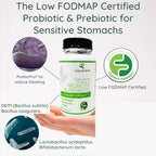 Casa de Sante Advanced Probiotic & Prebiotic - GLP-1 Support for Sensitive Stomachs | Low FODMAP Gut Friendly Synbiotic 4.4B CFU PreforPro Technology - 60 Delayed Release Capsules