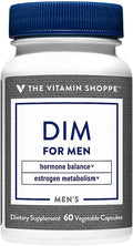 The Vitamin Shoppe DIM Men with BioPerine 200mg - Hormone Balance | Estrogen Metabolism Support | 60 Capsules | Enhanced Absorption