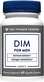 The Vitamin Shoppe DIM Men with BioPerine 200mg - Hormone Balance | Estrogen Metabolism Support | 60 Capsules | Enhanced Absorption
