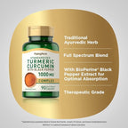 Piping Rock Turmeric Curcumin with Black Pepper | 90 Capsules | Herbal Complex Supplement with Bioperine Extract | Non-GMO, Gluten Free