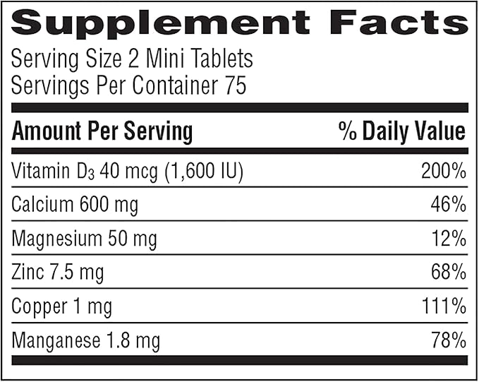 Caltrate Minis + Minerals Size 150ct Caltrate Minis + Minerals ,150 Count (Pack of 2)