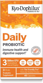 Kyolic Kyo-Dophilus Daily Probiotic, Immune Health & Digestive Support*, 45 Capsules
