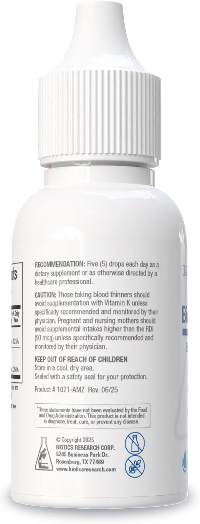 Biotics Research Bio-DK-Mulsion™–Emulsified Liquid Vitamin D and K, D3 Drops 125 mcg & Vitamin K (K1, K2) 300 mcg MK-7–Supports Stronger Bones, Musculoskeletal Strength, Healthy Heart & BMI 1 fl oz
