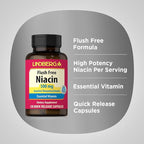 Lindberg Niacin 500mg Flush Free | 120 Capsules | Vitamin B3 Supplement | Non-GMO, Gluten Free
