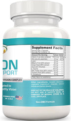 Advanced Vision Support - Lutein Eye & Vision Complex with Lutein, Bilberry, Zinc, Grapeseed & Essential Vitamins - All Natural Retina Capsules for Eye Health - Made in USA