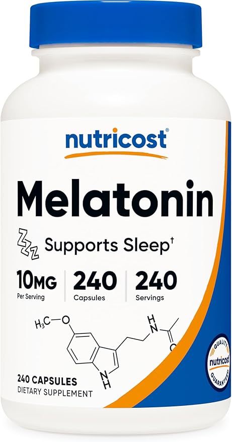 Nutricost Melatonin 10mg, 240 Capsules, Non-GMO & Gluten Free