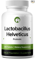 Lactobacillus Helveticus Probiotic 240 Tablets (4 Month Supply) – Researched Strain LH76 – 3 Billion CFU – Digestive Health & Mood Support – GMP Certified (240, Lactobacillus Helveticus)