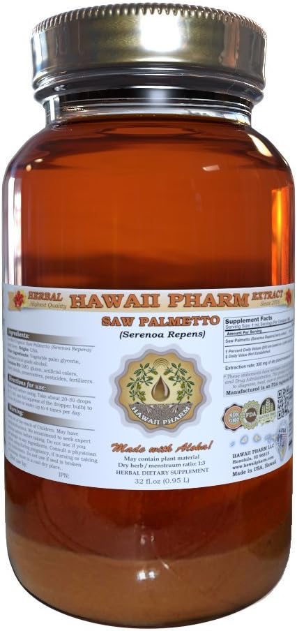 Hawaii Pharm Saw Palmetto (Serenoa Repens) Liquid Extract 32 fl.oz
