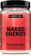 NAKED Cherry Lime Energy - Clean Pre Workout Supplement for Men and Women, NSF Certified, Vegan Friendly, No Added Sweeteners, Colors Or Flavors - 30 Servings