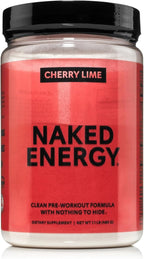 NAKED Cherry Lime Energy - Clean Pre Workout Supplement for Men and Women, NSF Certified, Vegan Friendly, No Added Sweeteners, Colors Or Flavors - 30 Servings