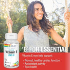 SOLARAY Vitamin E, Dry 200 IU w/Mixed Tocopherols | Healthy Cardiac Function & Skin Health Support | 100ct