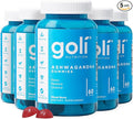 Goli Ashwagandha & Vitamin D Gummy - 300 Count - Mixed Berry, KSM-66, Vegan, Plant Based, Non-GMO, Gluten-Free & Gelatin Free Relax. Restore. Unwind, Pack of 5