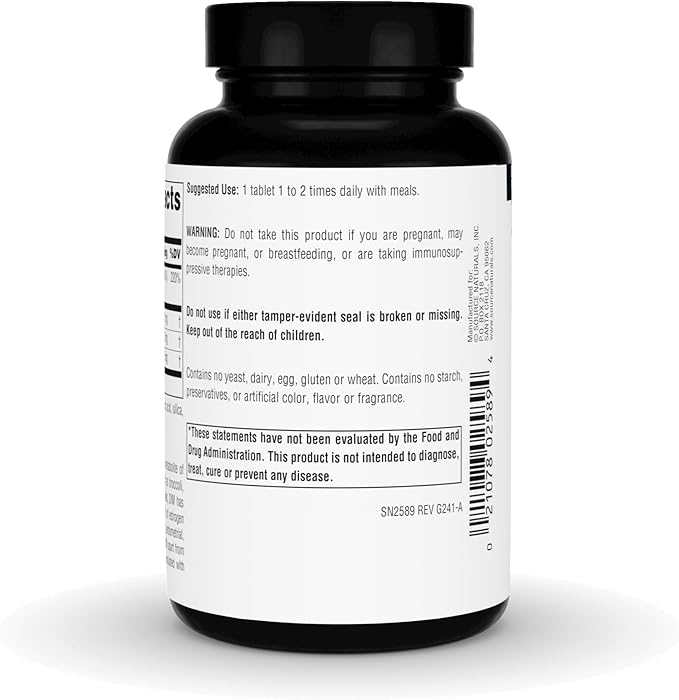 Source Naturals DIM, Diindolylmethane 200mg with BioPerine, Vitamin E & More - 60 Tablets