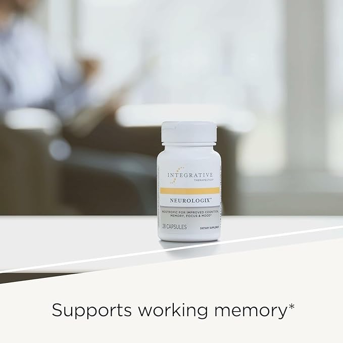 Integrative Therapeutics Neurologix - with Saffron and CDP-Choline - Nootropic Supplement for Brain Health*- Focus* - Memory Support* - Vegan, Gluten-Free & Dairy-Free - 28 Capsules (14 Servings)