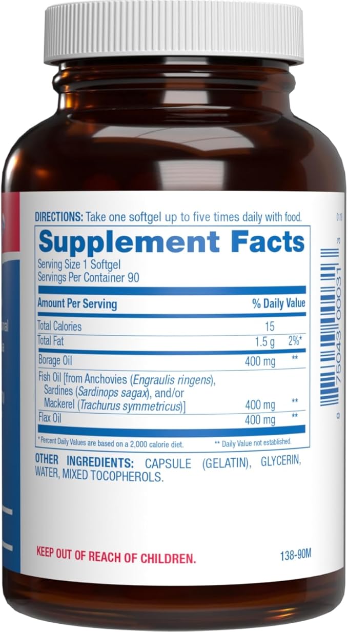 Fish Oil Omega 3 6 9 Supplement - Full Spectrum Clinical Formula Fish Oil Pills with Omega-3 Fatty Acids EPA & DHA plus GLA ALA Oleic Acid and More for Brain Heart & Overall Health - 90 Day Supply