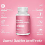 Liposomal Glutathione Softgels 1500MG, Reduced Glutathione Supplement with Vitamin C, Better Absorption, Non-GMO Powerful Antioxidant for Healthy Aging, Detox, Immune Health, 60 Softgels