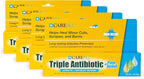 CareAll Triple Antibiotic Ointment + Pain Relief 1.0 oz (4 Pack), Dual Action First Aid for Minor Scrapes, Cuts, and Burns to Help Prevent Infection While Providing Maximum Strength Pain Relief.