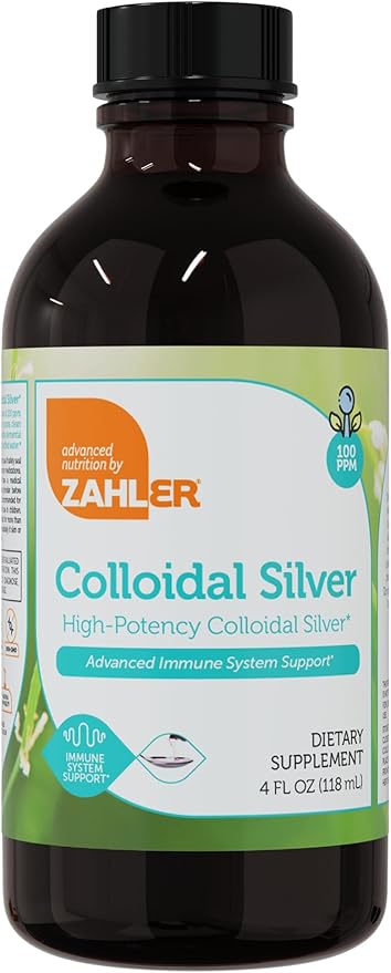 Zahler's High-Potency Colloidal Silver, Advanced Immune System Support, 4 FL OZ.