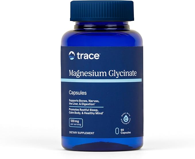 Trace Minerals Magnesium Glycinate - Gentle Magnesium Glycinate Supplement for Healthy Sleep & Relaxation Support - Healthy Mind & Energy - Vegan - Gluten-Free - 90 Count (90 Servings)