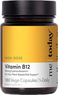 me today High-Dose Vitamin B12 50mcg Supplement - Energy Support Capsules - Cyanocobalamin for Vegan Plant-Based Diets - Red Blood Cell Formation - 180 Servings
