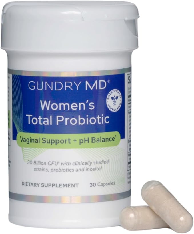 Gundry MD Women's Total Probiotic - Women's Probiotic for Vaginal Support & Digestive Health - 30 Capsules