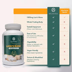 Lion's Mane Mushroom Gummies, 5400mg per Serving*, Brain Health Supplements for Adults, Cognitive Focus Memory Supplement, 60 Count, Superfood Organic Gummies