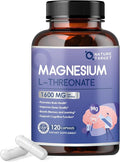 Magnesium L-Threonate Capsules, High Absorption Magnesium Supplement 1600mg, Chelated Magnesium for Brain, Cognitive, Sleep & Muscle Support, Gentle on Stomach, 120 Vegan Capsules