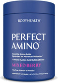 BodyHealth PerfectAmino Powder - BCAA and EAA Powder for Pre and Post Workout - Amino Acid Energy Drink for Men and Women to Support Lean Muscle and Recovery - Mixed Berry - 120 Servings