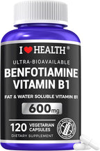 Benfotiamine 600mg Plus 20mg Vitamin B1 | 120 Veggie Capsules | Made in USA | 3rd Party Tested | Fat Soluble Essential Vitamin B1 Thiamine Supplement | Non-GMO | Gluten Free-Vegetarian Friendly