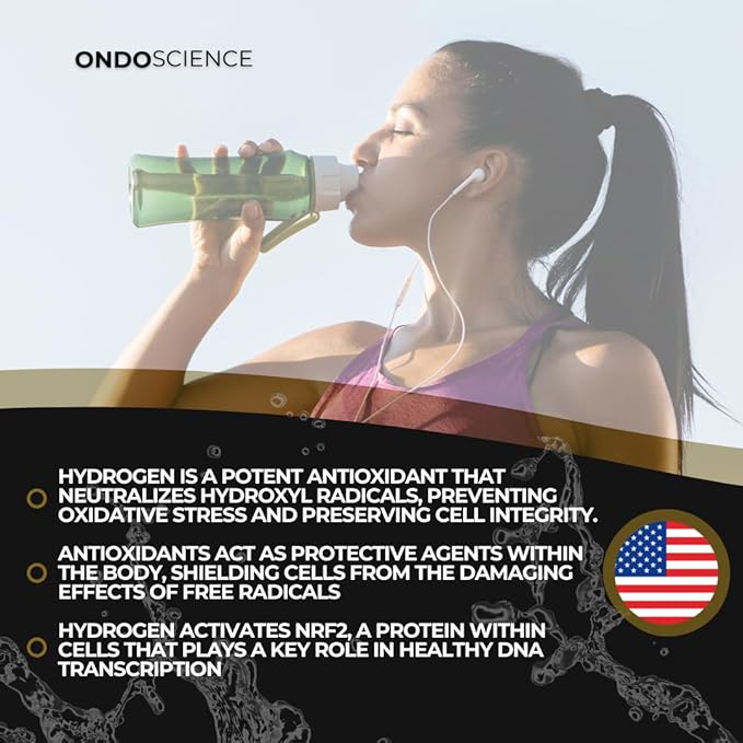 Molecular H2 Hydrogen - Promotes Healthy Aging, Cellular Energy, and Cognitive Function – Made with Elemental Magnesium. Free from GMOs, Gluten, and Soy
