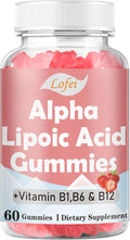 Lofei Alpha Lipoic Acid Gummies 600mg with Vitamin B1,B6 & B12,Sugar Free,ALA Supplement for Energy* & Vi*tality,High Absorption,Non-GMO, Vegan, Gluten-Free,Raspberry Flavor,60 Gummies