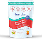 FIRST DAY Toddler Tribiotic Gummies (Ages 2-3) | Kids Probiotic Gummies | 3 in 1 Pre + Pro + Postbiotics for Kids Digestive & Immune Health - Kiwi, 60 Counts (30 Days Supply)