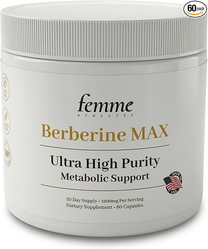 Berberine MAX 1200mg – Ultra High Purity Metabolic Support – Blood Sugar, Weight Management & Heart Health – 60 Capsules – AMPK Activator – Third-Party Tested
