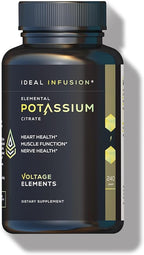 Potassium Citrate 1430mg - Heart & Kidney Health, Electrolyte Balance, Nerve Function - Elemental Potassium 500mg (240 Capsules) Vegan
