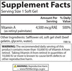 Carlson Labs Vitamin A Palmitate, 15000 IU, 120 Softgels