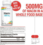SOLARAY Niacin 500 mg, Vitamin B3 | Skin Health, Nervous System & Circulation Support | 100ct