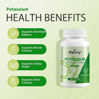 Heivy Potassium Citrate 99mg, 240 Capsules - Vegan, Allergen-Free Potassium Supplements for Electrolyte Balance, Lab-Tested Mineral Supplement, Made in USA