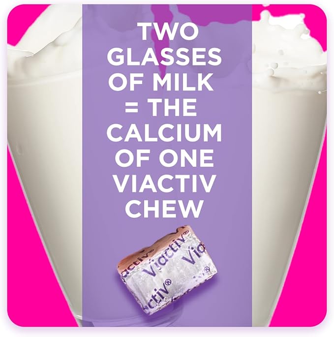 Viactiv Max Formula Calcium +Vitamin D3 Supplement for Bone Health, Rich Caramel, 100 Soft Chews - 6 Pack