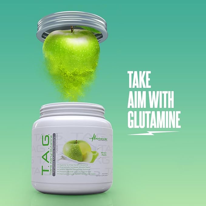 Metabolic Nutrition, TAG, Trans Alanyl Glutamine, 100% L-Glutamine Peptide Powder, Pre Intra Post Workout Supplement, 400 Grams (40 Servings) (Fruit Punch)
