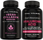 Vital Vitamins Vegan Collagen Booster 60 ct + Hyaluronic Acid Capsules 60 ct