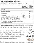 NeuEve Urinary Support Cranberry and D Mannose Supplements for Urinary Health Defense, All-Natural Ingredients | 90 Vegan Capsules