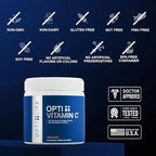Opti + Vitamin C 1000mg Capsules | Buffered Vitamin C Time Release Essential Antioxidant, Immune System Support & Promotes Healthy Aging* | 100 capsules/100 Servings