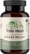 TERRA ORIGIN Healthy Stress Supplement | 60 Capsules | KSM-66 Organic Ashwagandha, L-Theanine, Rhodiola Extract, Astragalus Root and Holy Basil | Stress and Mood Support