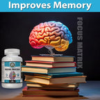 Focus Matrix (1 Bottle) Brain Health Supplement- for Better Focus, Memory, Attention, Concentration, Ginkgo biloba Leaf, Bacopa Monnieri, Focus Pill