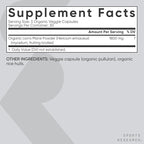 Sports Research® Organic Lion's Mane Mushroom Supplement 1800mg - Brain Health, Focus & Cognitive Supports - USDA Certified Organic · Non-GMO · Vegan - 90 Count Capsules