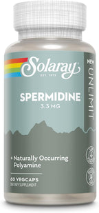 SOLARAY Spermidine 3.3 mg - Spermidine Supplements - Plays a Role in Autophagy and DNA Stabilization - Naturally Occurring Polyamine - Vegan, Gluten Free - 60 Servings, 60 VegCaps