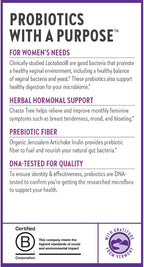New Chapter Probiotics for Women - 60 ct (2 Month Supply), Women's Daily Probiotic with Prebiotics and Probiotics for Vaginal Health & Chaste Tree for Hormonal Support, 100% Vegetarian, Non-GMO
