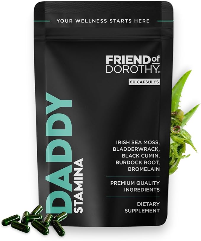 Daddy Stamina Sea Moss Capsules - Pure Seaweed Supplement for Energy and Skin Health, Ultimate Anti-Aging Natural Supplement for Men
